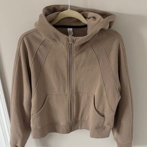 Tan Zip-Up Hoodie